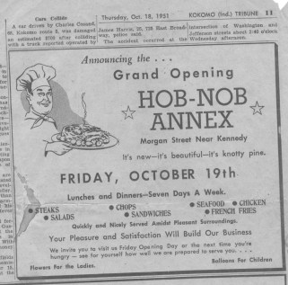 Hob Nob Annex Grand Opening Ad from Tribune 001